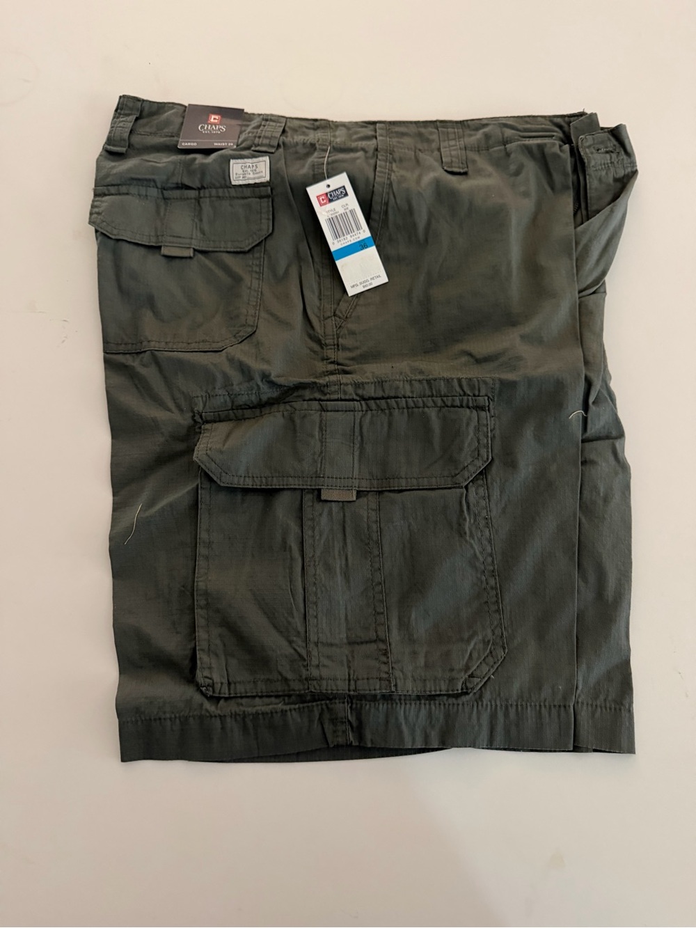 Chaps Dark Olive Cargo Shorts for Men